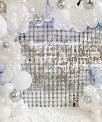 photo zone with sequins, sequins panels, solaair